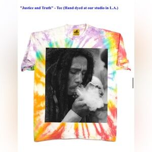 Online Ceramics Bob Marley “Justice & Truth” Tshirt Online Ceramics tye-dyed Lrg